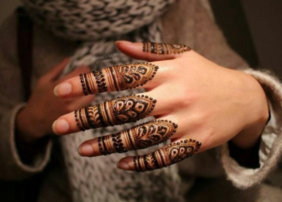 Step-by-Step Easy Simple Finger Mehndi Design