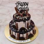 Birthday Two Tier Chocolate Cake Design