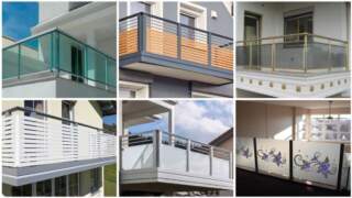 Modern Style Glass Railing Design for Balcony